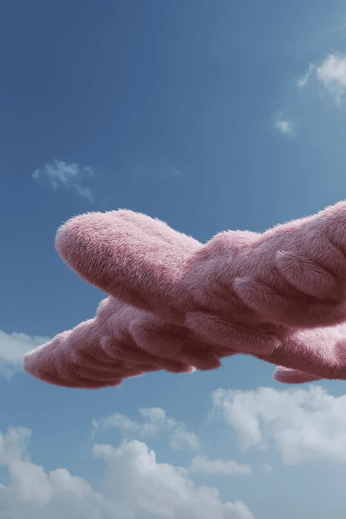 Main dans les nuages